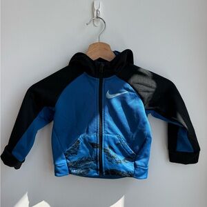 Nike 24 Month Blue and Black Kids Hooded Zip Jacket